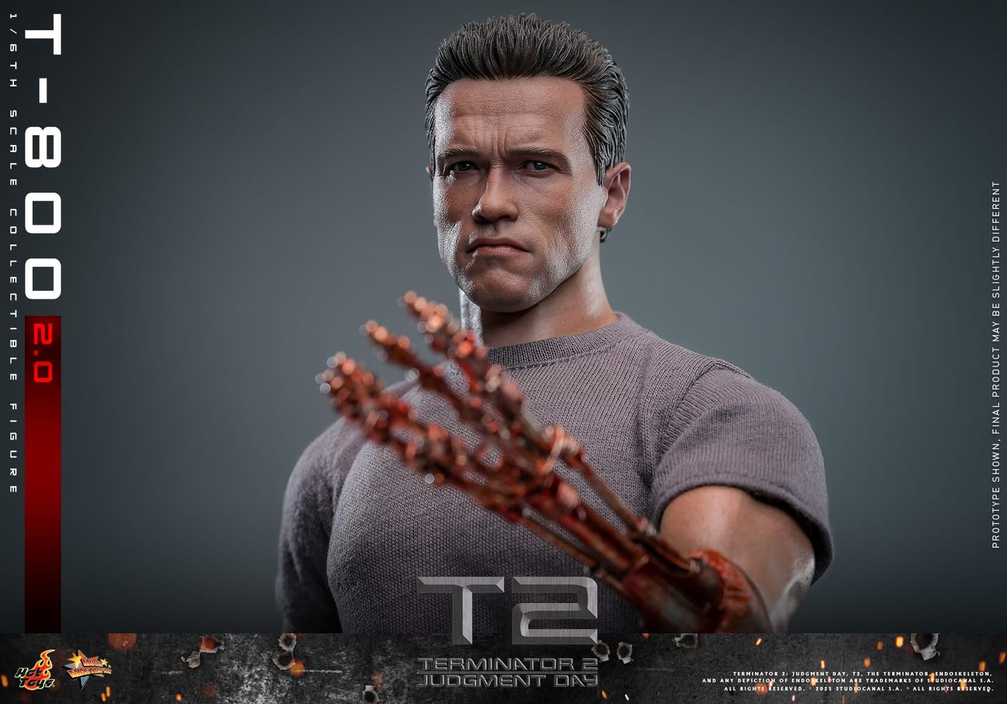 Preventa Figura T-800 (2.0) - Terminator 2: Judgment Day marca Hot Toys MMS795 escala 1/6