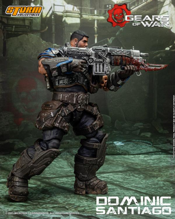 Preventa Figura Dominic Santiago - Gears of War marca Storm Collectibles escala pequeña 1/12