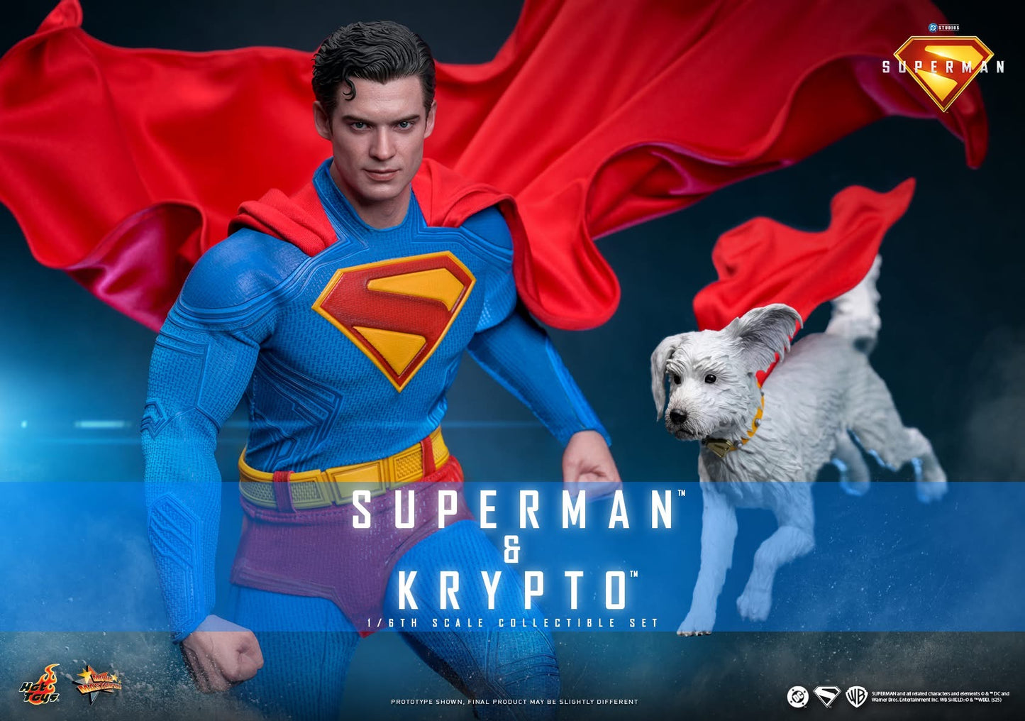 Preventa Set de Figuras Superman & Krypto marca Hot Toys MMS812 escala 1/6
