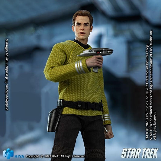 Pedido Figura James T. Kirk (Exclusiva PX Previews) - Star Trek (2009) - Exquisite Super Series marca HIYA ESS0265 escala pequeña 1/12