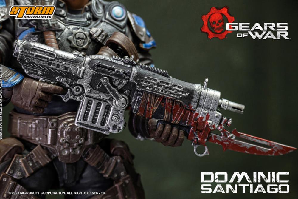 Preventa Figura Dominic Santiago - Gears of War marca Storm Collectibles escala pequeña 1/12