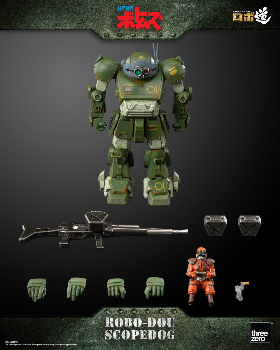 Pedido Figura ROBO-DOU Scopedog - Armored Trooper VOTOMS marca Threezero 3Z0190 (14.6 cm)