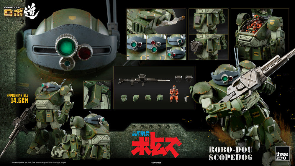 Pedido Figura ROBO-DOU Scopedog - Armored Trooper VOTOMS marca Threezero 3Z0190 (14.6 cm)