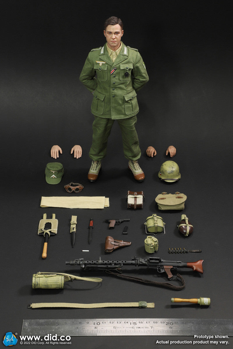 Pedido Figura WWII German Africa Corps WH MG34 Gunner - Bialas marca DID D80158 escala 1/6