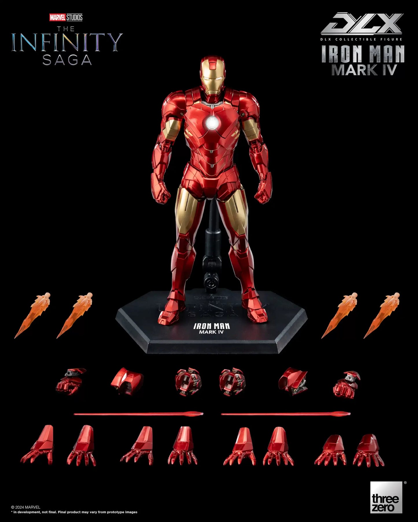 Pedido Figura DLX Iron Man Mark 4 - Marvel Studios: The Infinity Saga marca Threezero 3Z0501 escala pequeña 1/12
