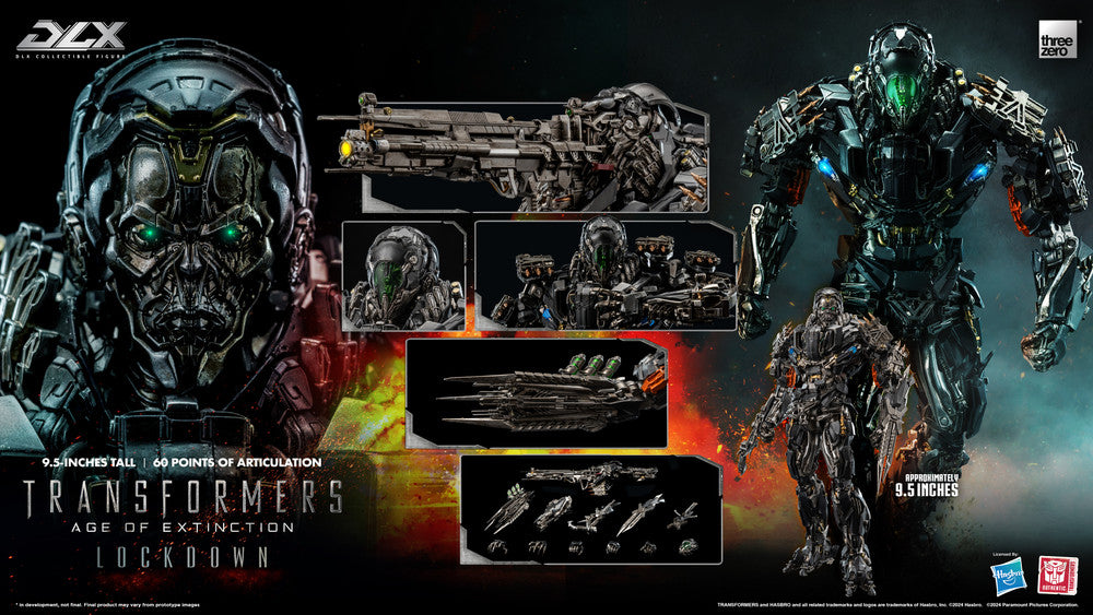 Preventa Figura DLX Lockdown - Transformers: Age of Extinction marca Threezero 3Z0471 (24 cm)