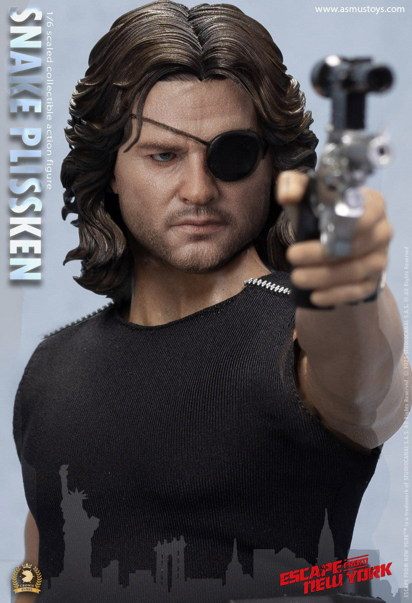 Preventa Figura SNAKE PLISSKEN (versión cabello esculpido) - Escape from New York - Serie Crown marca Asmus Toys CRW004AS escala 1/6