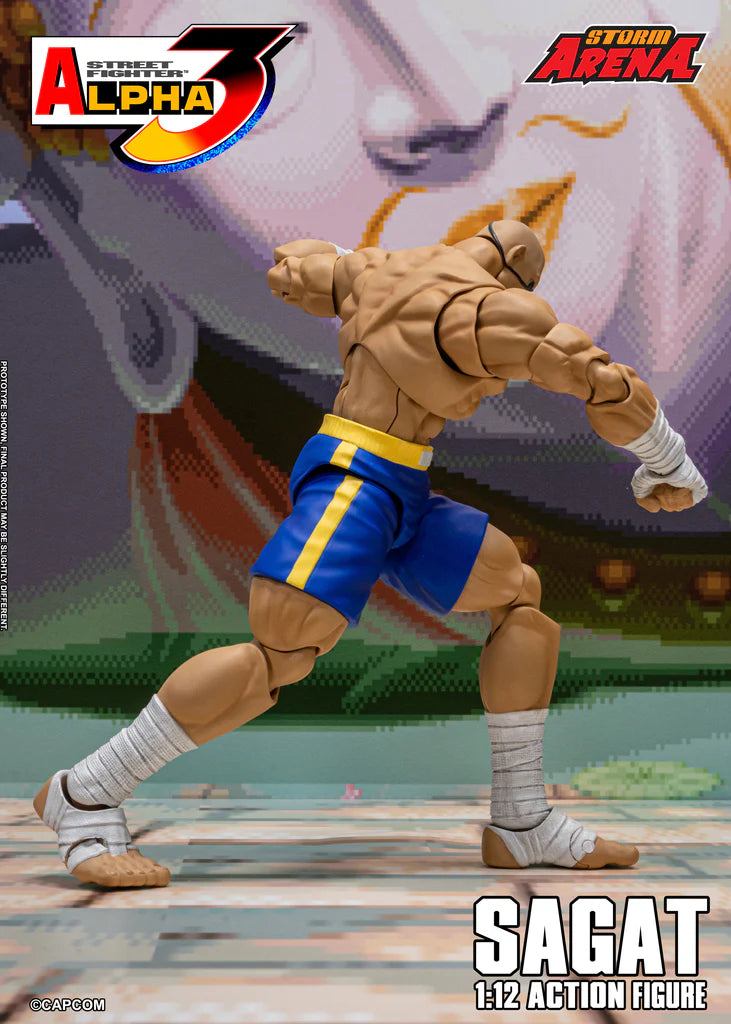 Preventa Figura SAGAT (Storm Arena) - Street Fighter Alpha 3 marca Storm Collectibles SFSA03 escala pequeña 1/12