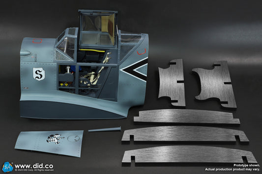 Pedido Base Diorama Cockpit/Cabina BF-109 (Grey Blue) marca DID E60065B escala 1/6