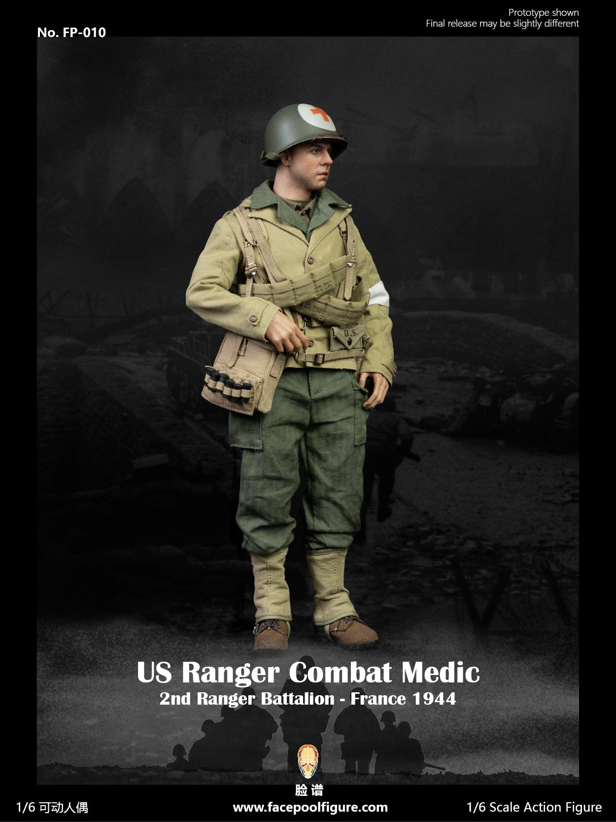 Preventa Figura WWII US Ranger Combat Medic - France 1944 marca Facepool FP-010 escala 1/6 (relanzamiento)