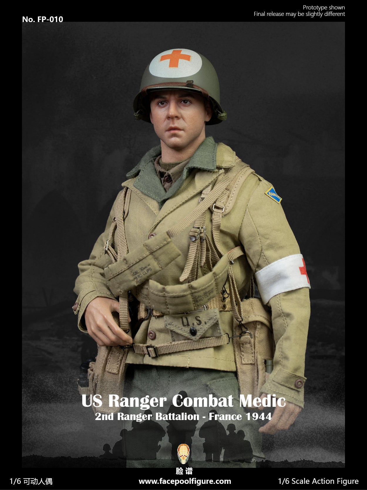 Preventa Figura WWII US Ranger Combat Medic - France 1944 marca Facepool FP-010 escala 1/6 (relanzamiento)