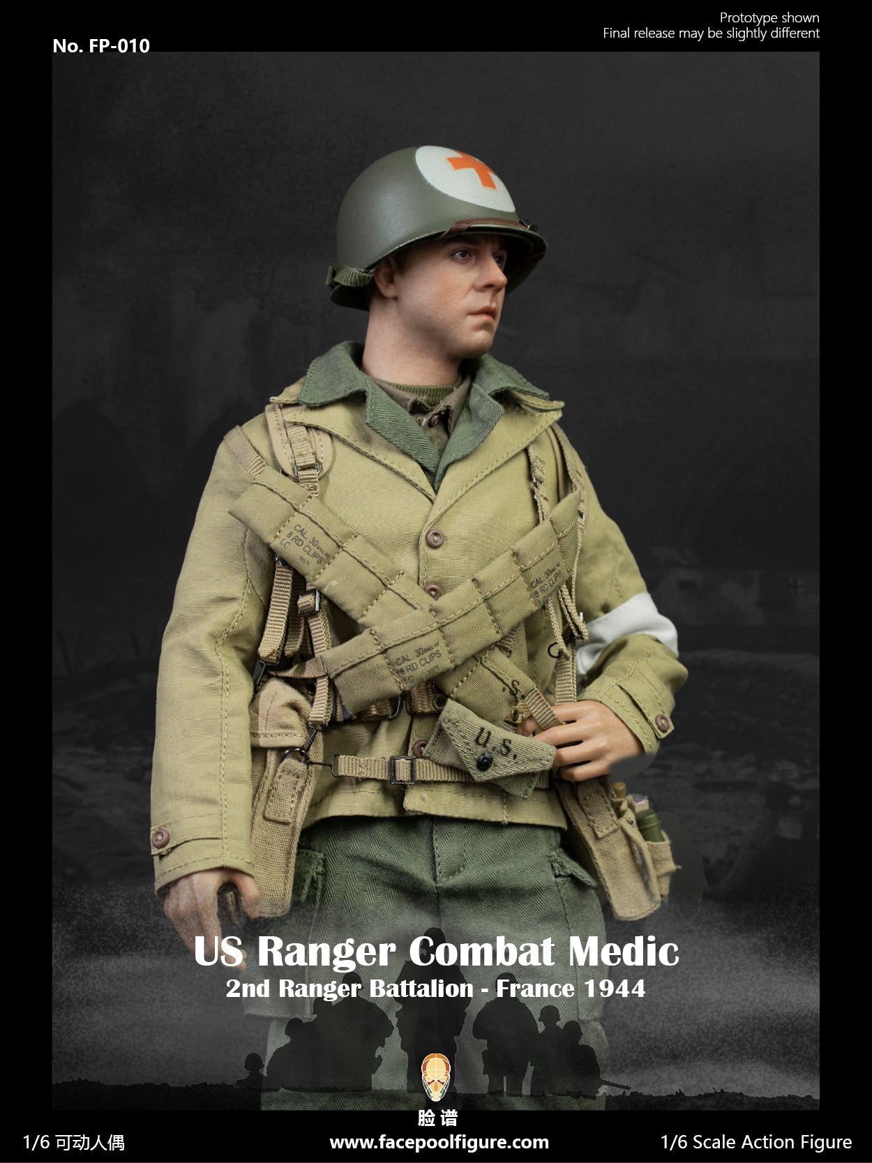 Preventa Figura WWII US Ranger Combat Medic - France 1944 marca Facepool FP-010 escala 1/6 (relanzamiento)