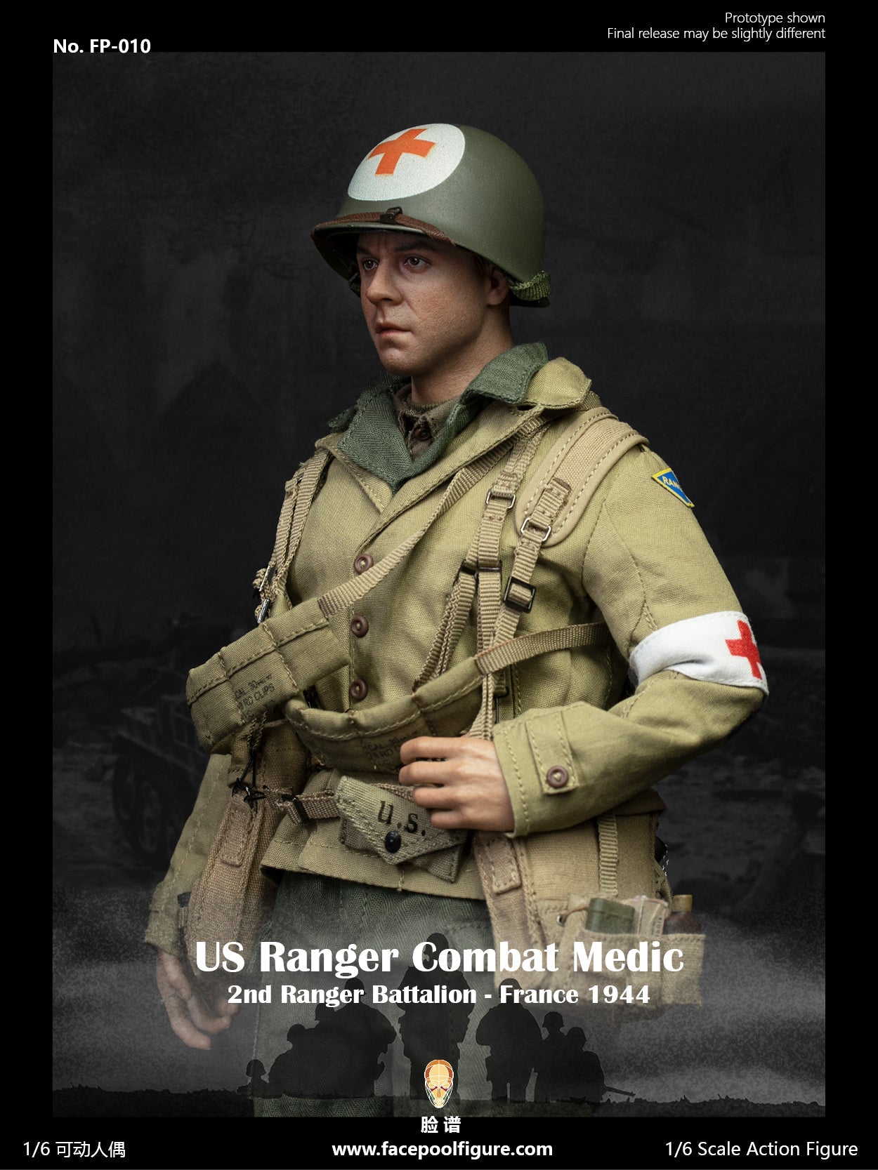 Preventa Figura WWII US Ranger Combat Medic - France 1944 marca Facepool FP-010 escala 1/6 (relanzamiento)