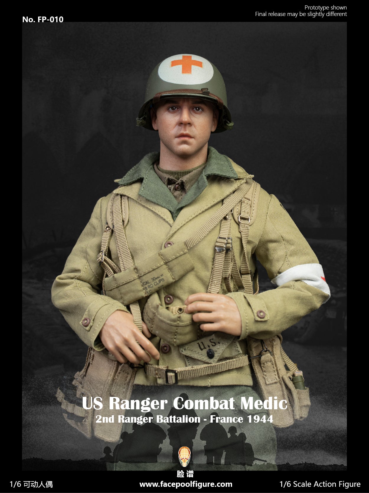 Preventa Figura WWII US Ranger Combat Medic - France 1944 marca Facepool FP-010 escala 1/6 (relanzamiento)