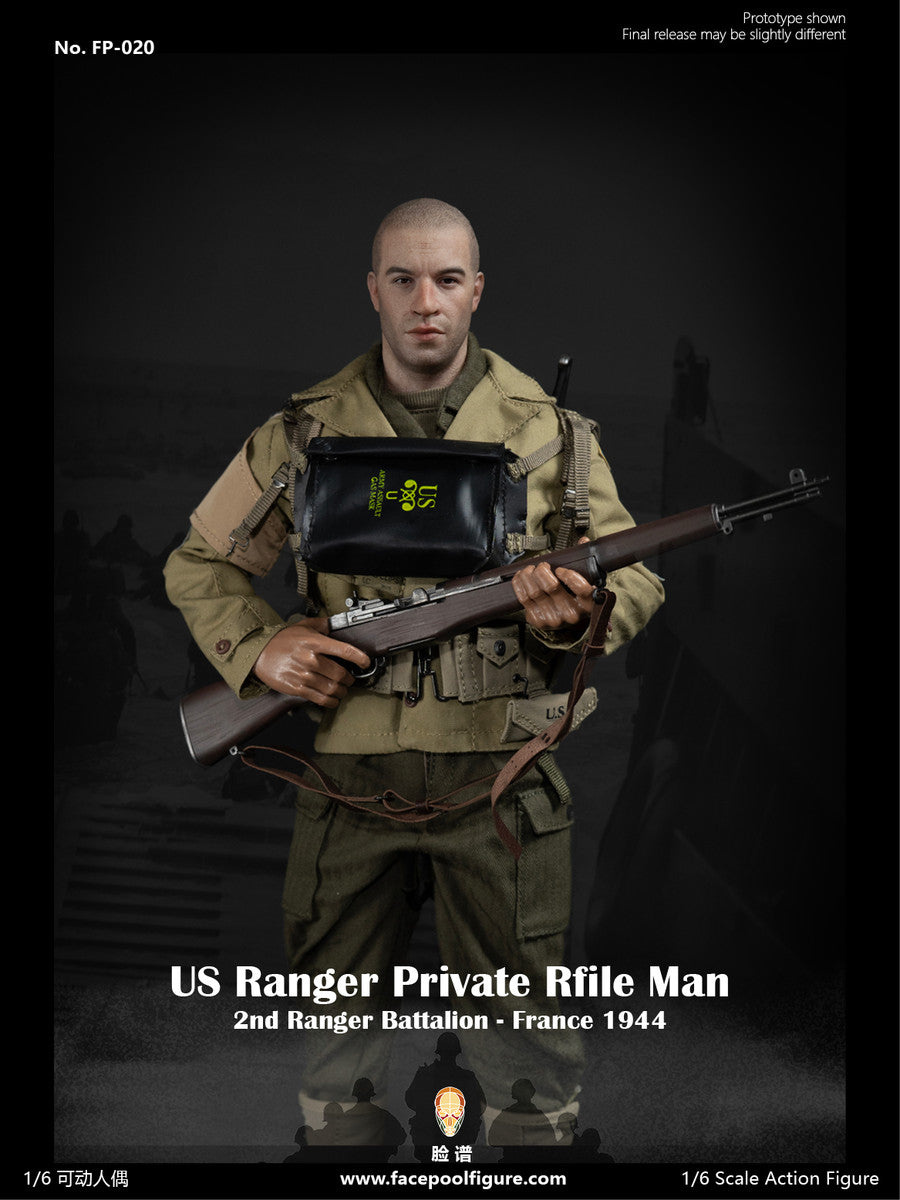 Preventa Figura WWII US Ranger Private Rifle Man - France 1944 marca Facepool FP-020 escala 1/6