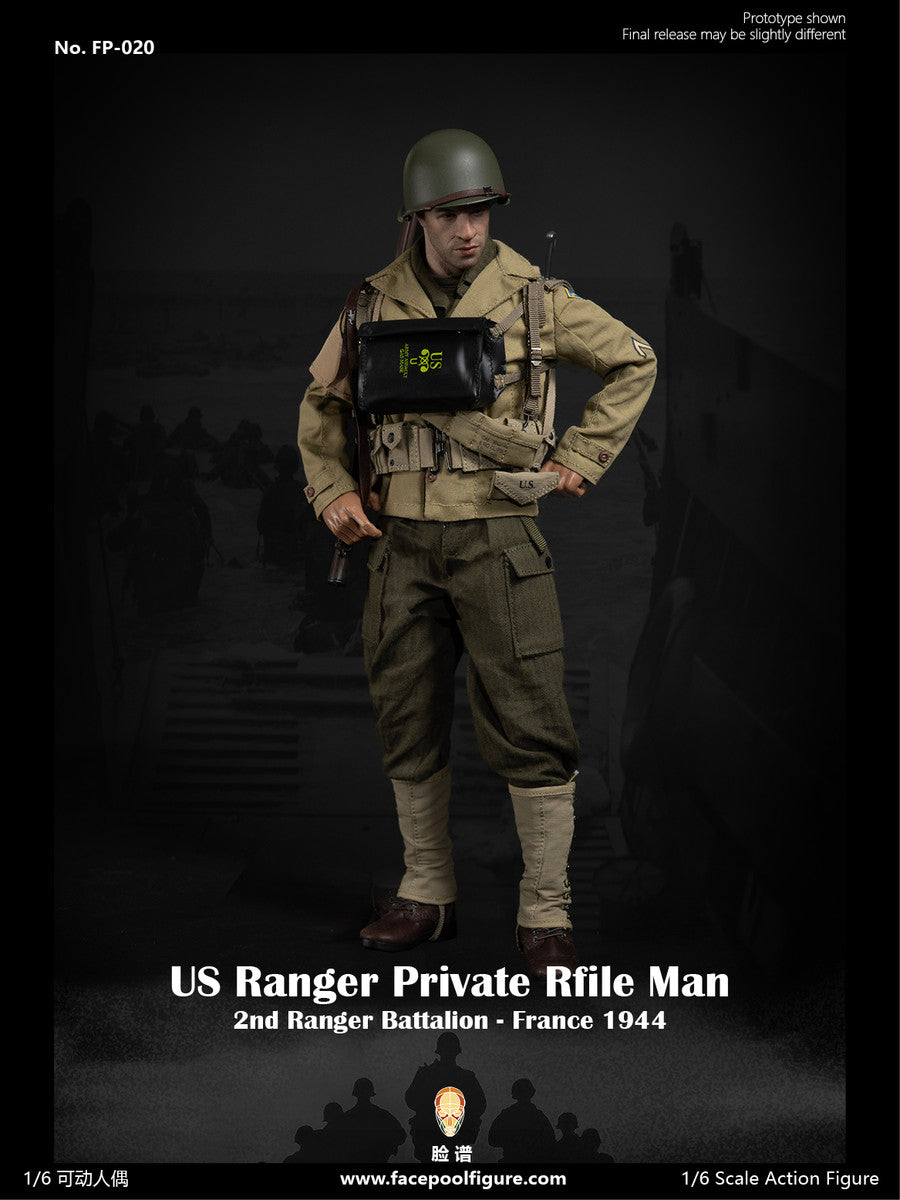 Preventa Figura WWII US Ranger Private Rifle Man - France 1944 marca Facepool FP-020 escala 1/6