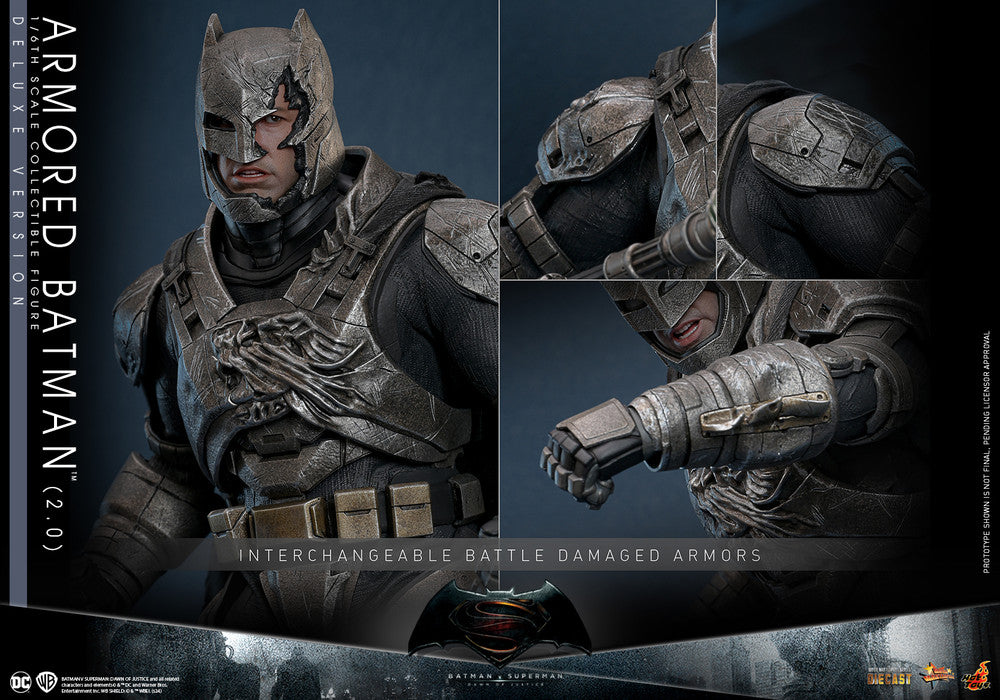 Preventa Figura Armored Batman (2.0) Deluxe version - Batman v Superman: Dawn of Justice™ marca Hot Toys MMS743 D63 escala 1/6