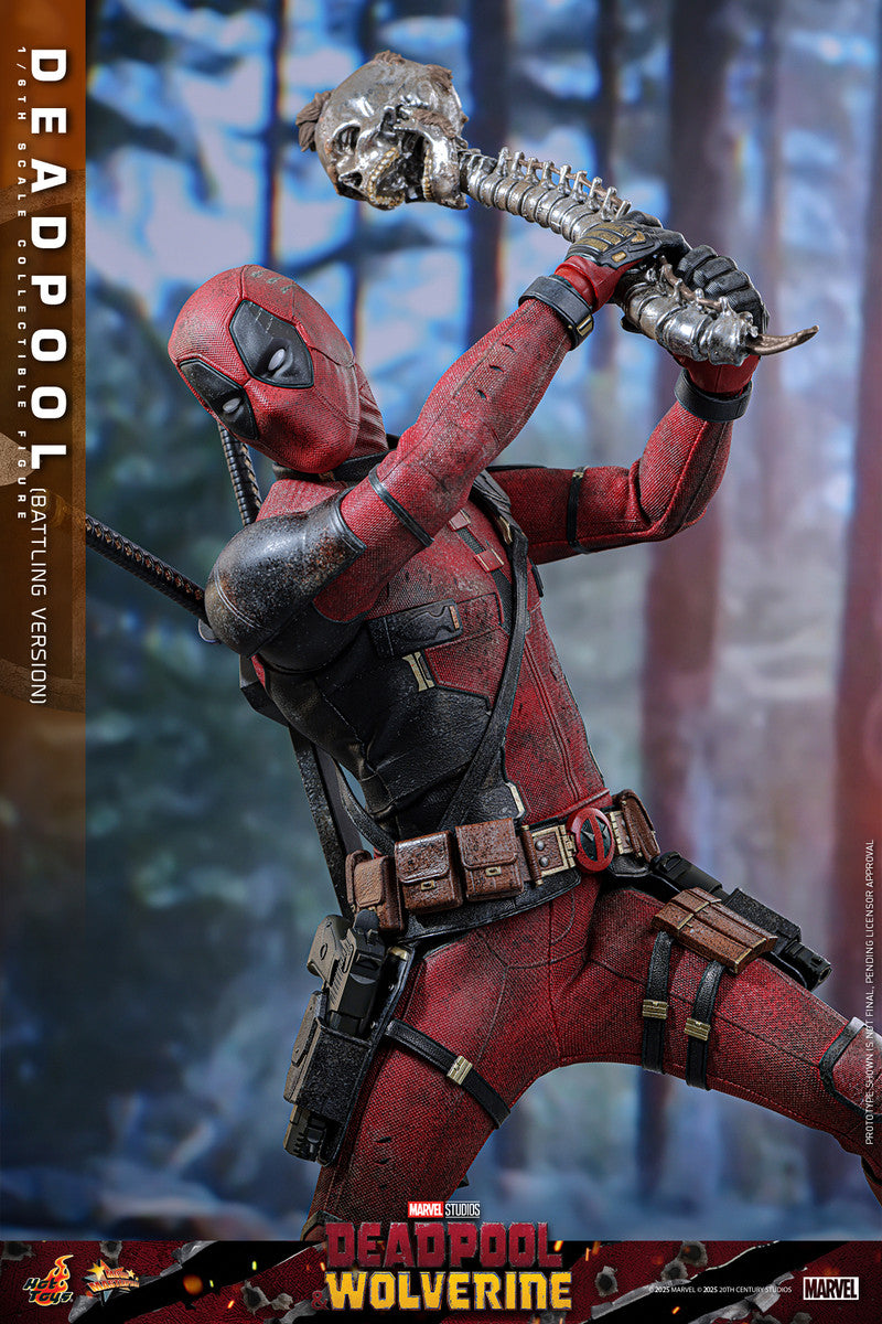 Preventa Figura Deadpool (Battling Version) - Deadpool & Wolverine marca Hot Toys MMS782 escala 1/6