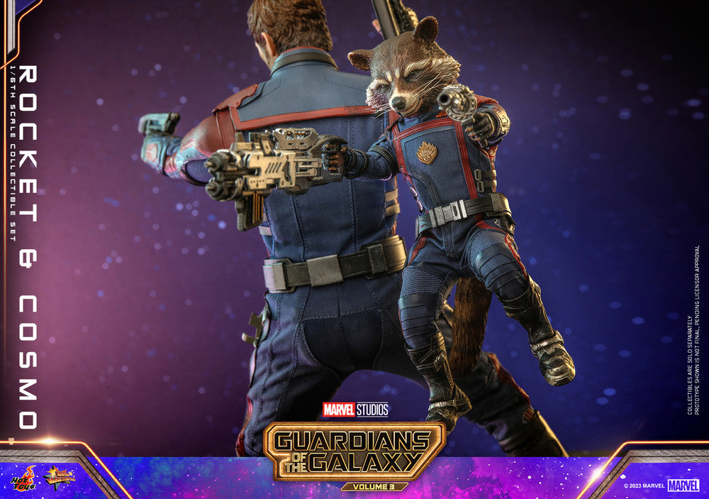 Pedido Figura Rocket y Cosmo - Guardians of the Galaxy Vol. 3 marca Hot Toys MMS708 escala 1/6