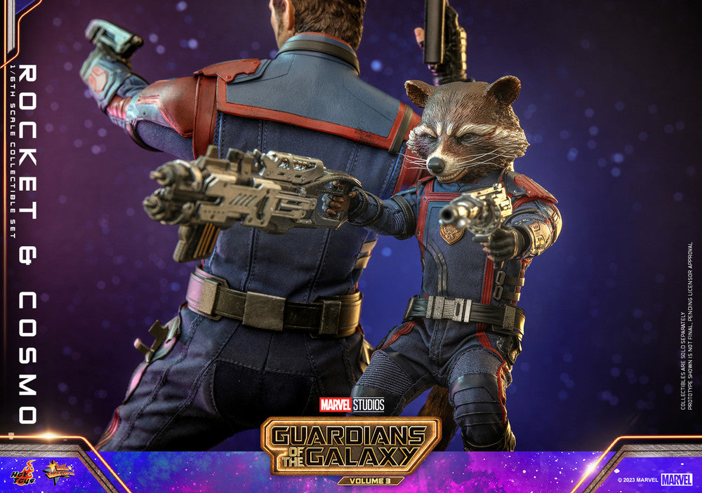 Pedido Figura Rocket y Cosmo - Guardians of the Galaxy Vol. 3 marca Hot Toys MMS708 escala 1/6