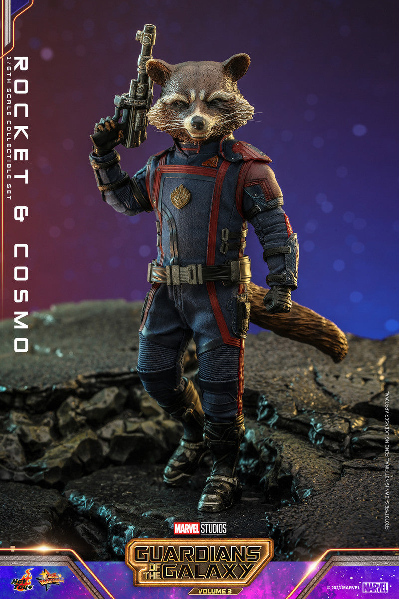 Pedido Figura Rocket y Cosmo - Guardians of the Galaxy Vol. 3 marca Hot Toys MMS708 escala 1/6