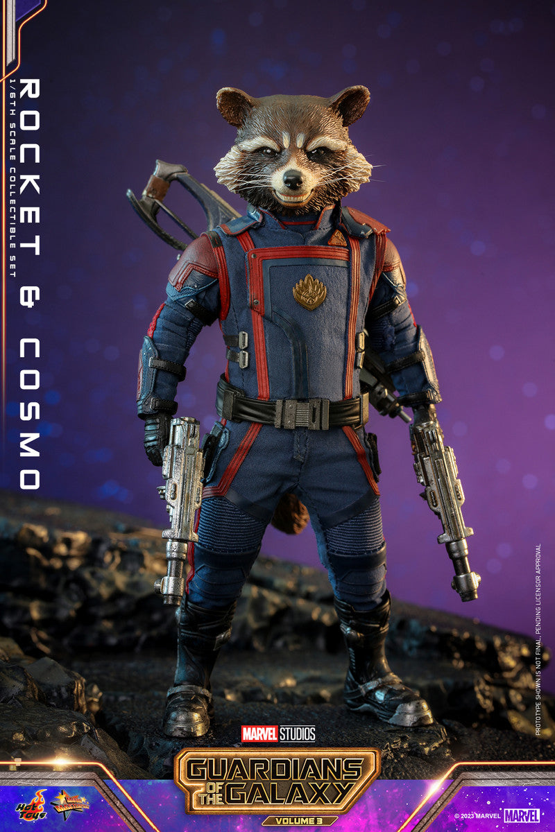 Pedido Figura Rocket y Cosmo - Guardians of the Galaxy Vol. 3 marca Hot Toys MMS708 escala 1/6
