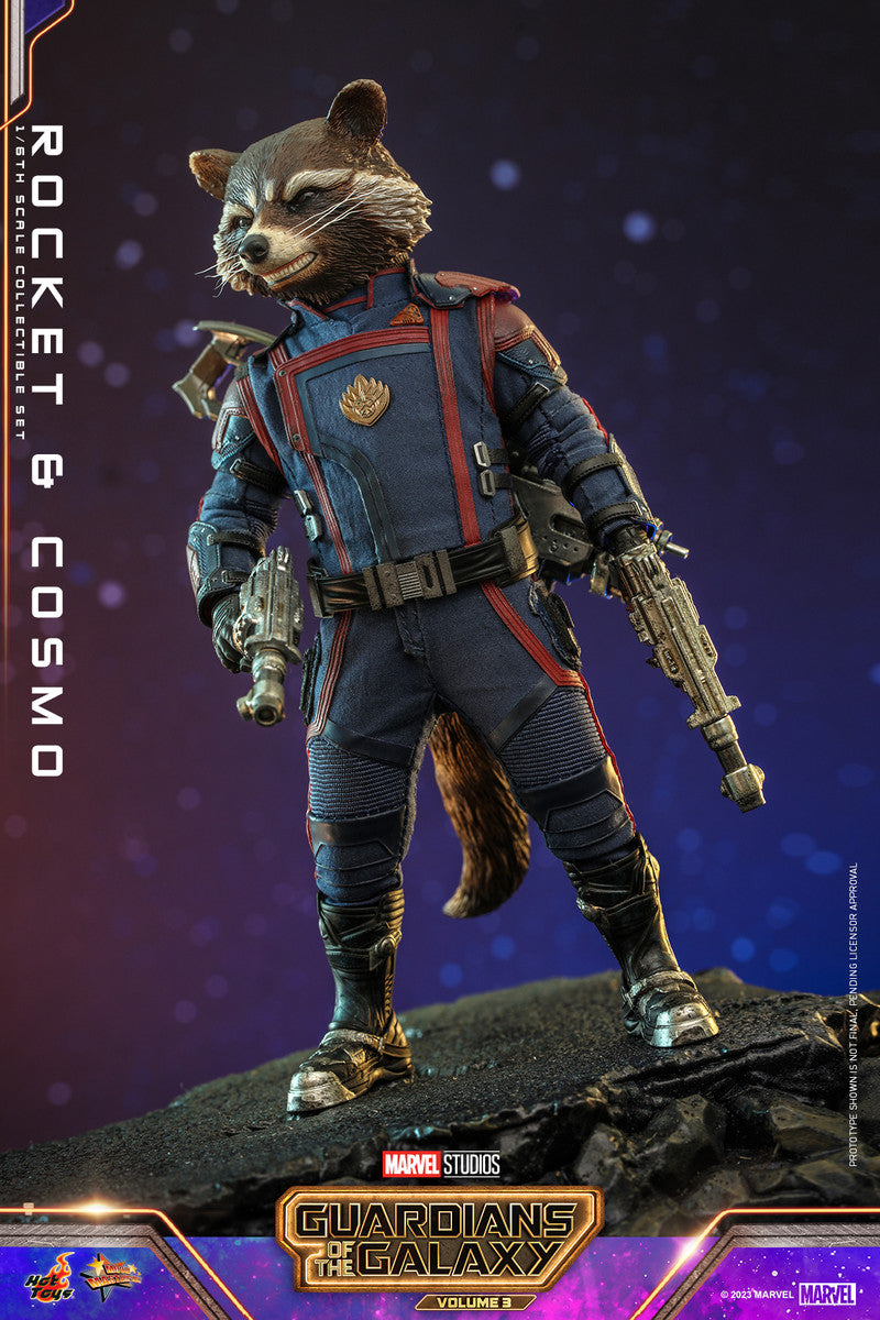 Pedido Figura Rocket y Cosmo - Guardians of the Galaxy Vol. 3 marca Hot Toys MMS708 escala 1/6