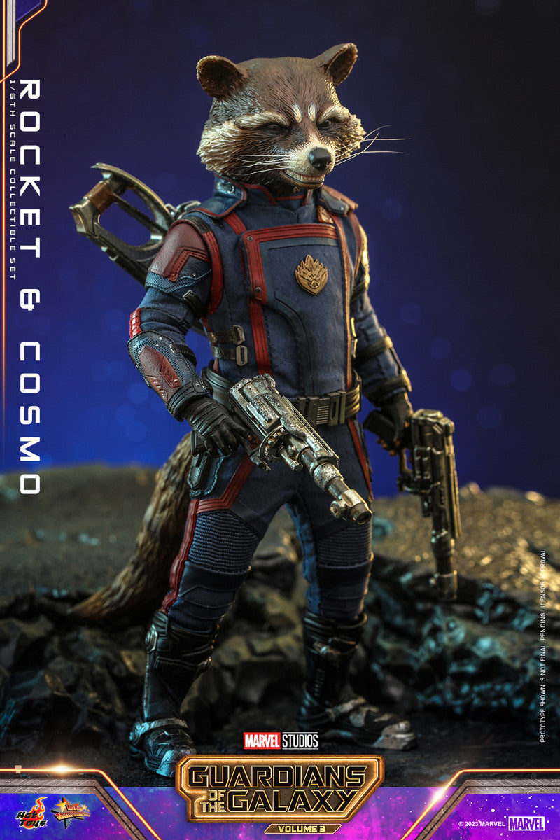 Pedido Figura Rocket y Cosmo - Guardians of the Galaxy Vol. 3 marca Hot Toys MMS708 escala 1/6
