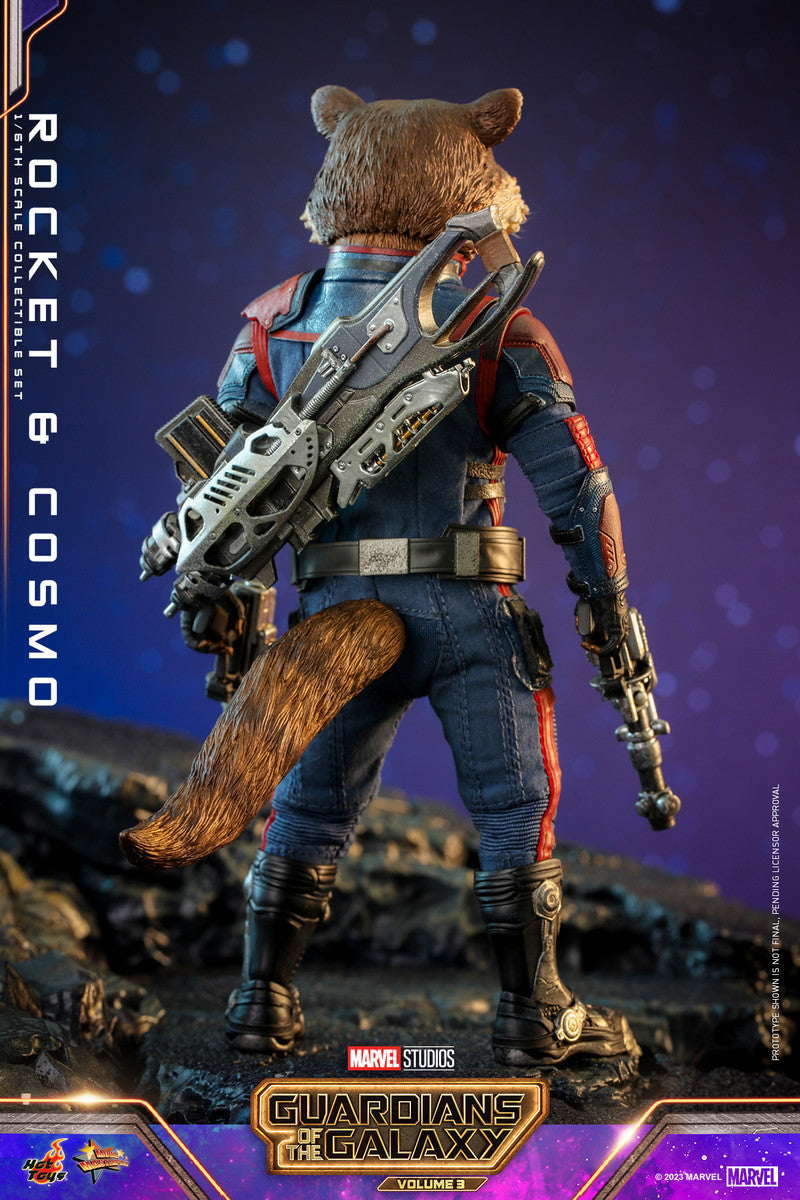 Pedido Figura Rocket y Cosmo - Guardians of the Galaxy Vol. 3 marca Hot Toys MMS708 escala 1/6