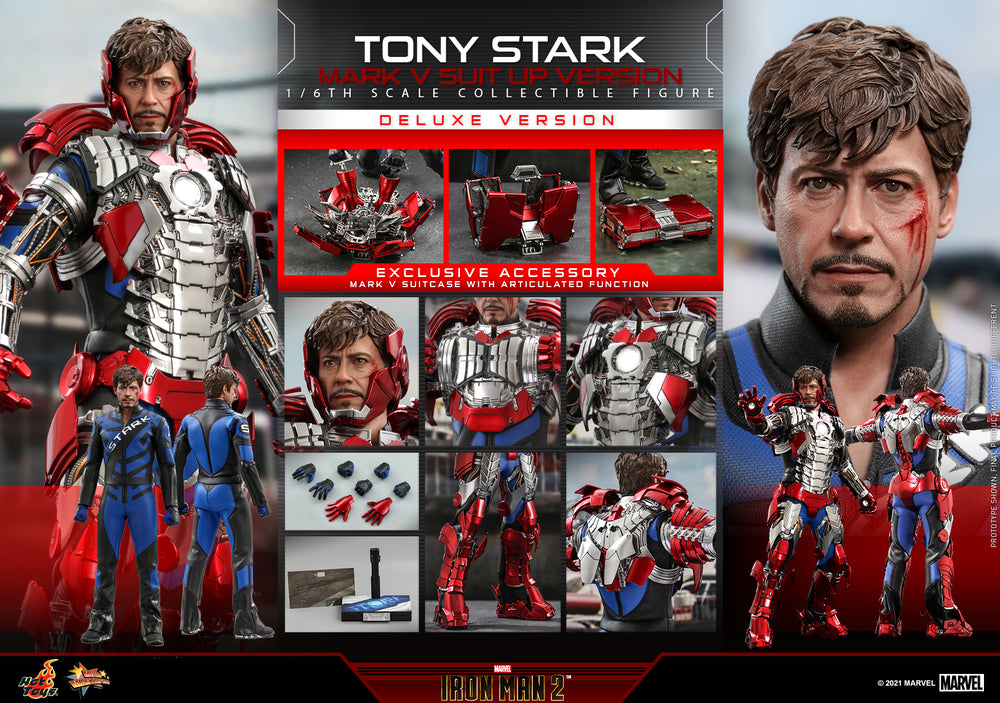 Pedido Figura Tony Stark Mark V Suit Up Version (Deluxe version) - Iron Man 2 marca Hot Toys MMS600 escala 1/6