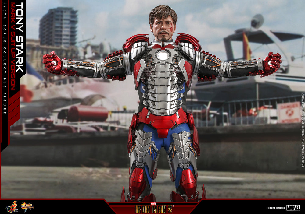 Pedido Figura Tony Stark Mark V Suit Up Version (Standard Version) - Iron Man 2 marca Hot Toys MMS599 escala 1/6