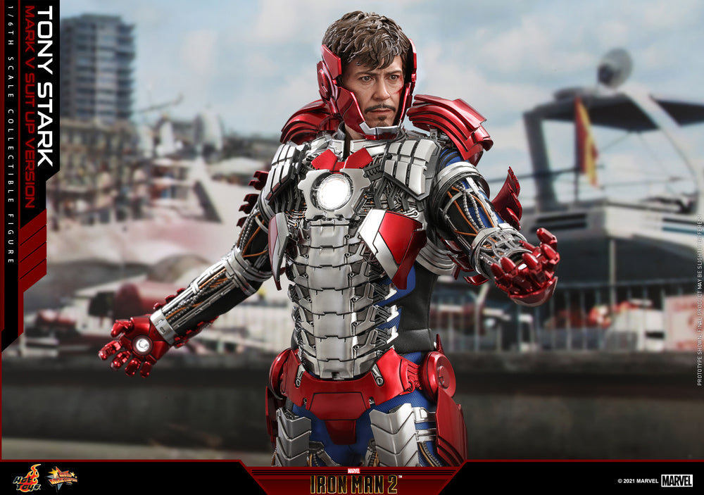 Pedido Figura Tony Stark Mark V Suit Up Version (Standard Version) - Iron Man 2 marca Hot Toys MMS599 escala 1/6