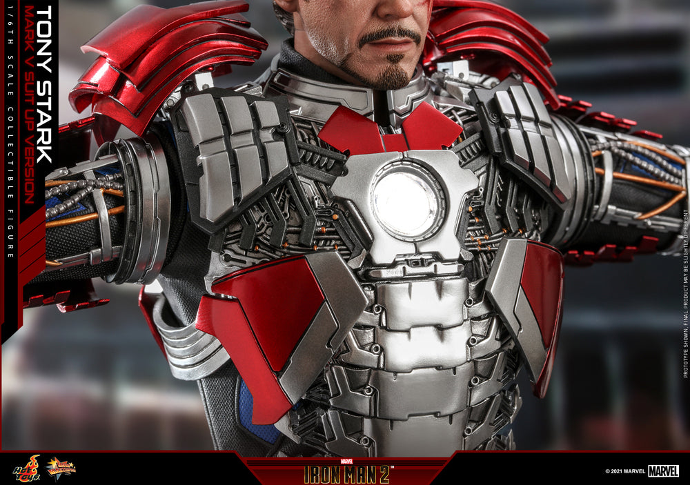 Pedido Figura Tony Stark Mark V Suit Up Version (Standard Version) - Iron Man 2 marca Hot Toys MMS599 escala 1/6
