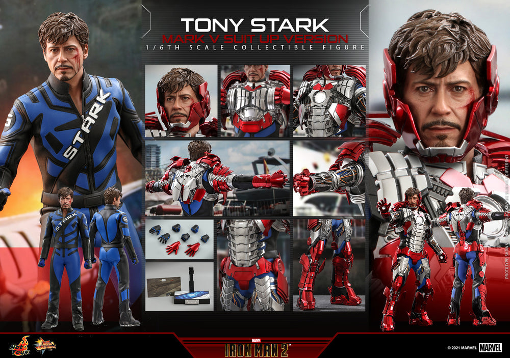 Pedido Figura Tony Stark Mark V Suit Up Version (Standard Version) - Iron Man 2 marca Hot Toys MMS599 escala 1/6