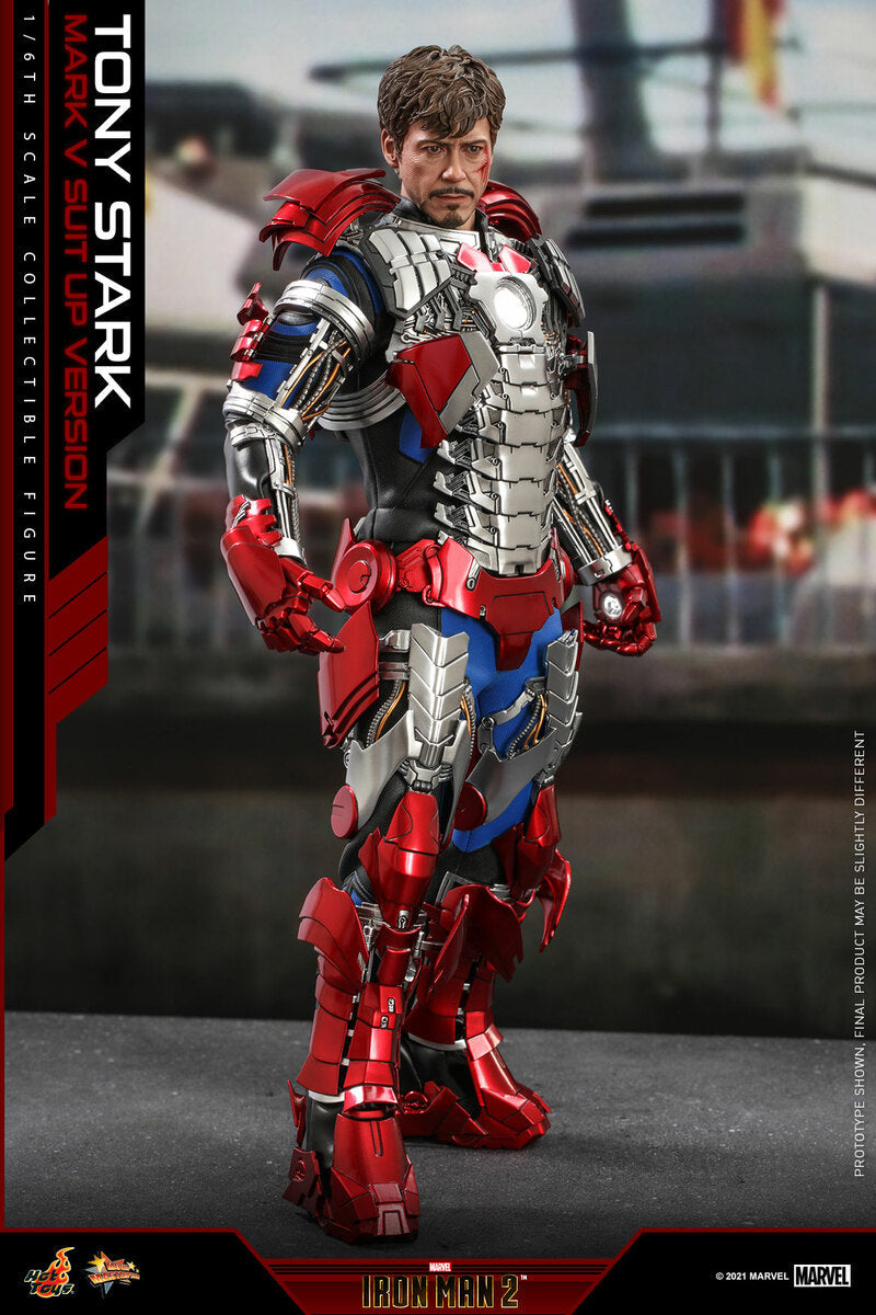 Pedido Figura Tony Stark Mark V Suit Up Version (Standard Version) - Iron Man 2 marca Hot Toys MMS599 escala 1/6