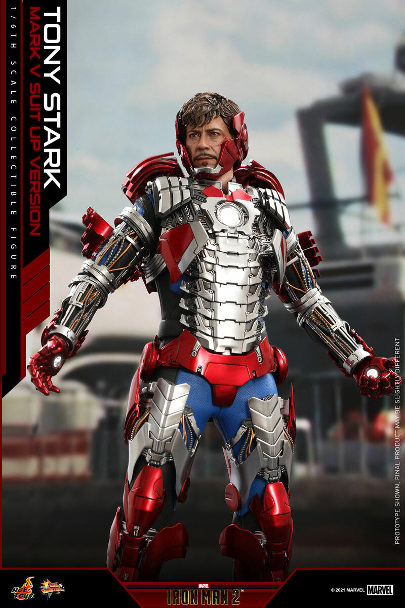Pedido Figura Tony Stark Mark V Suit Up Version (Standard Version) - Iron Man 2 marca Hot Toys MMS599 escala 1/6