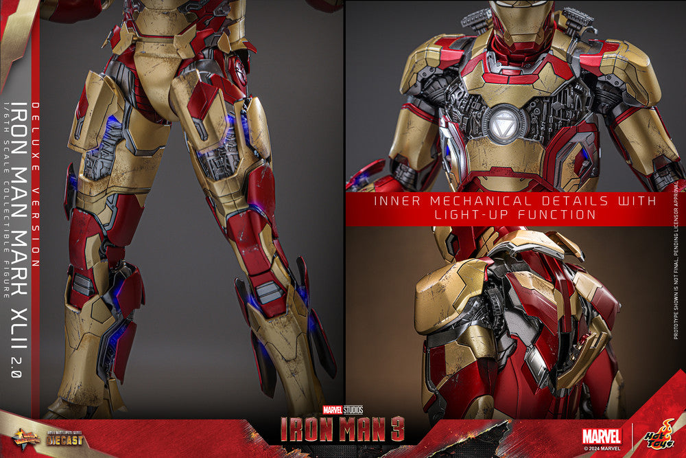 Preventa Figura Iron Man Mark XLII (2.0) (DELUXE) - Iron Man 3 marca Hot Toys MMS759D66 escala 1/6