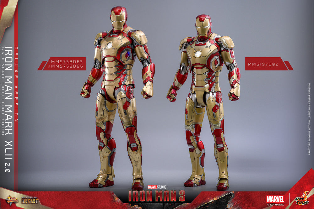 Preventa Figura Iron Man Mark XLII (2.0) (DELUXE) - Iron Man 3 marca Hot Toys MMS759D66 escala 1/6