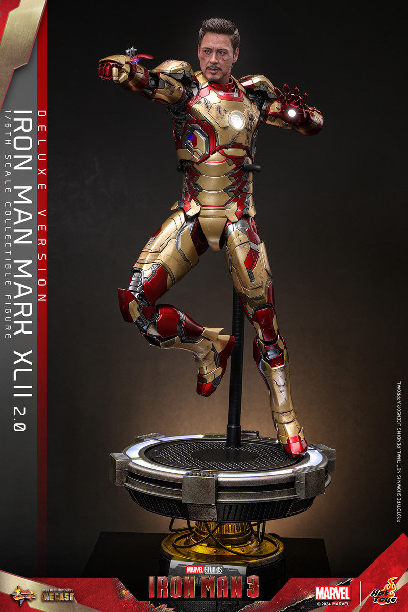 Preventa Figura Iron Man Mark XLII (2.0) (DELUXE) - Iron Man 3 marca Hot Toys MMS759D66 escala 1/6