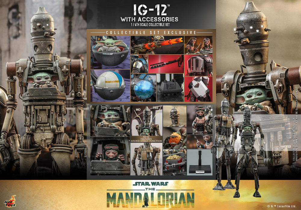 Pedido Figura IG-12 con Set de Accesorios Exclusivos - Star Wars: The Mandalorian ™ marca Hot Toys TMS105 escala 1/6