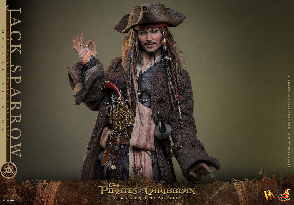 Preventa Figura Jack Sparrow (Deluxe Edition) - Pirates of the Caribbean: Dead Men Tell No Tales marca Hot Toys DX38 escala 1/6