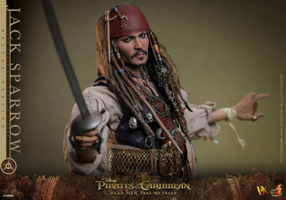 Preventa Figura Jack Sparrow (Deluxe Edition) - Pirates of the Caribbean: Dead Men Tell No Tales marca Hot Toys DX38 escala 1/6