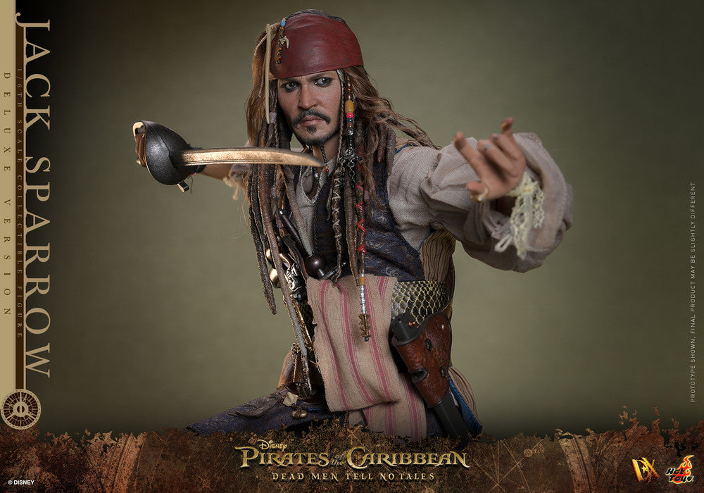 Preventa Figura Jack Sparrow (Deluxe Edition) - Pirates of the Caribbean: Dead Men Tell No Tales marca Hot Toys DX38 escala 1/6