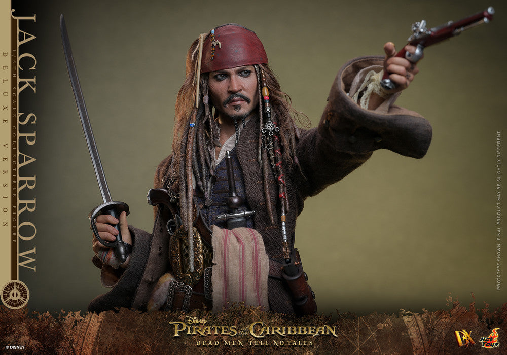 Preventa Figura Jack Sparrow (Deluxe Edition) - Pirates of the Caribbean: Dead Men Tell No Tales marca Hot Toys DX38 escala 1/6