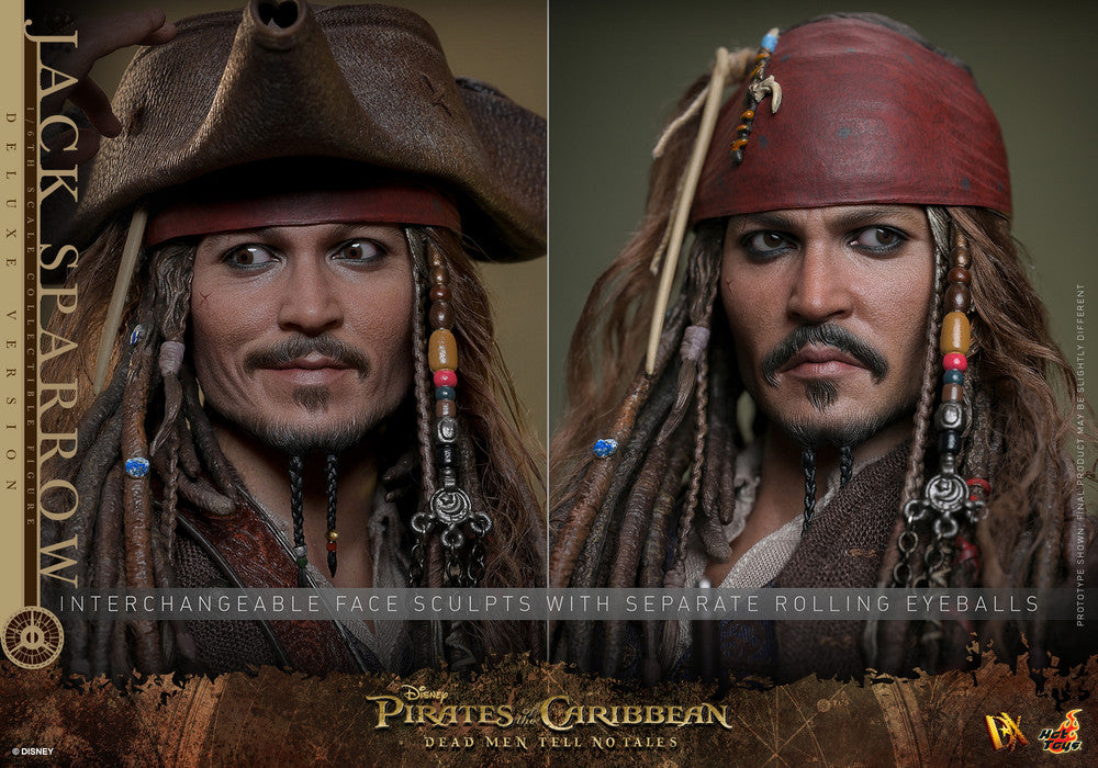 Preventa Figura Jack Sparrow (Deluxe Edition) - Pirates of the Caribbean: Dead Men Tell No Tales marca Hot Toys DX38 escala 1/6