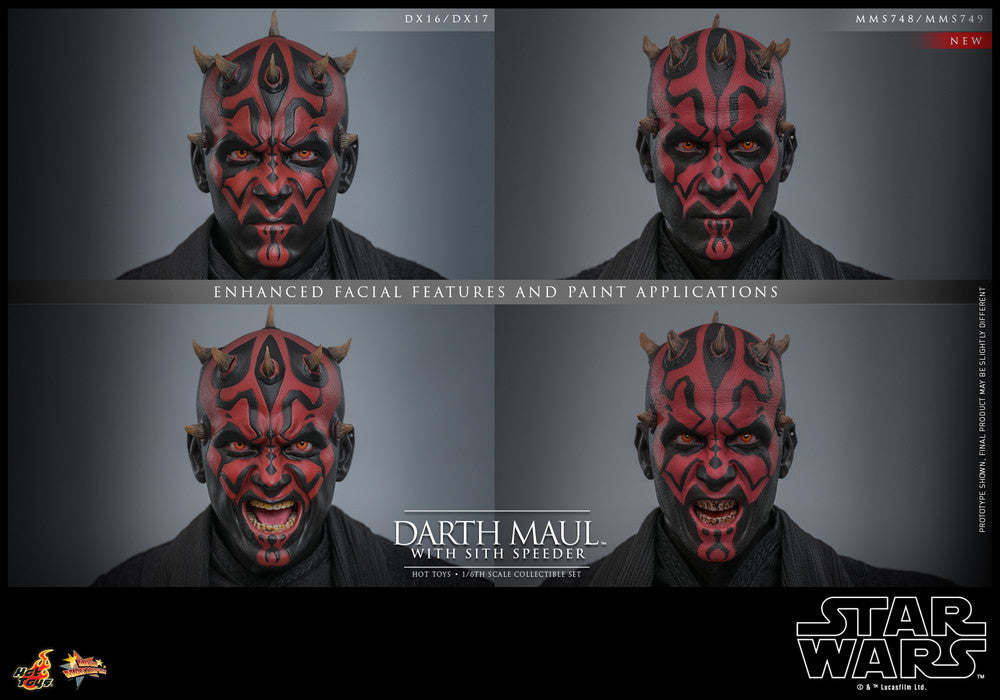 Preventa Figura Darth Maul con Sith Speeder ™ - Star Wars Episode I: The Phantom Menace ™ marca Hot Toys MMS749 escala 1/6