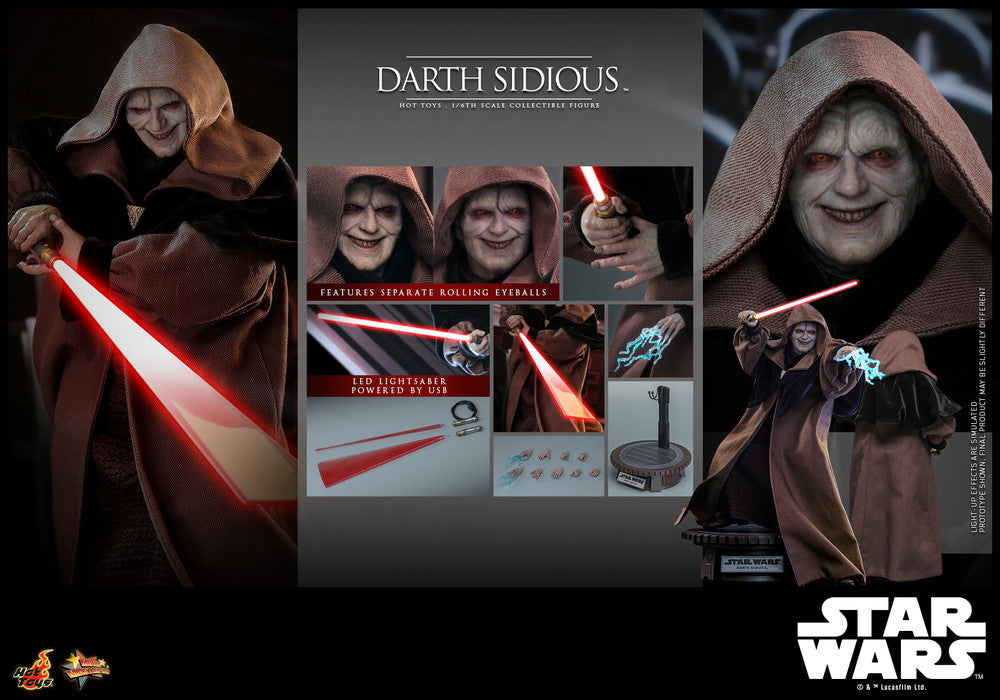 Preventa Figura Darth Sidious ™ - Star Wars: Revenge of the Sith ™ marca Hot Toys MMS745 escala 1/6