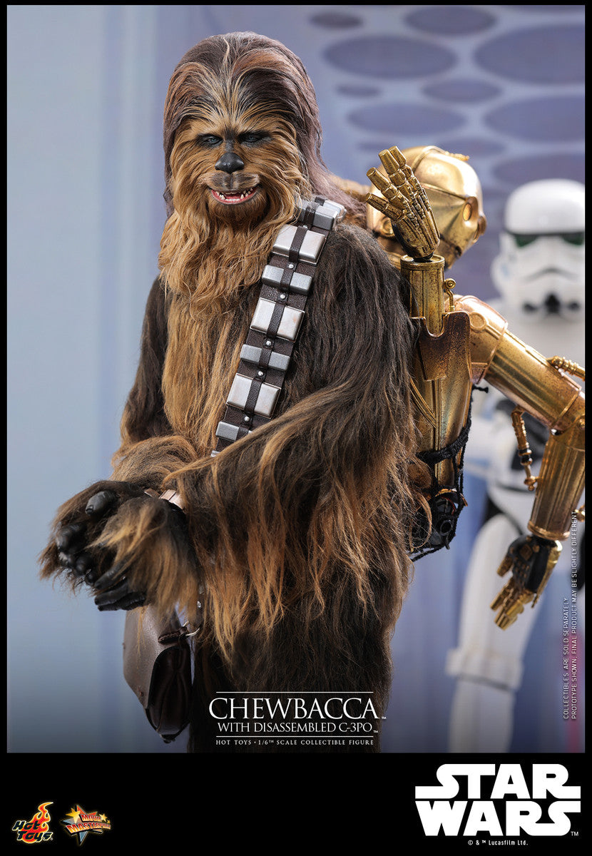 Preventa Figura Chewbacca™ con C-3PO™ desensamblado - Star Wars: Episode V The Empire Strikes Back™ marca Hot Toys MMS766 escala 1/6