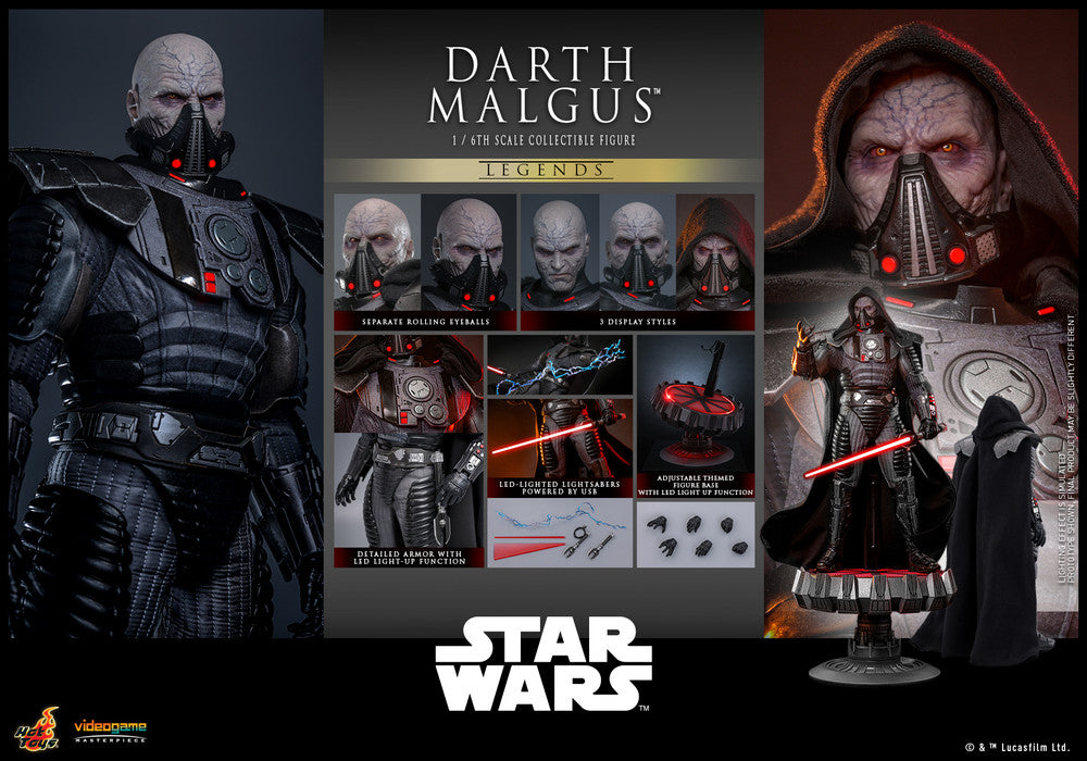 Preventa Figura Darth Malgus - Star Wars Legends marca Hot Toys VGM70 escala 1/6