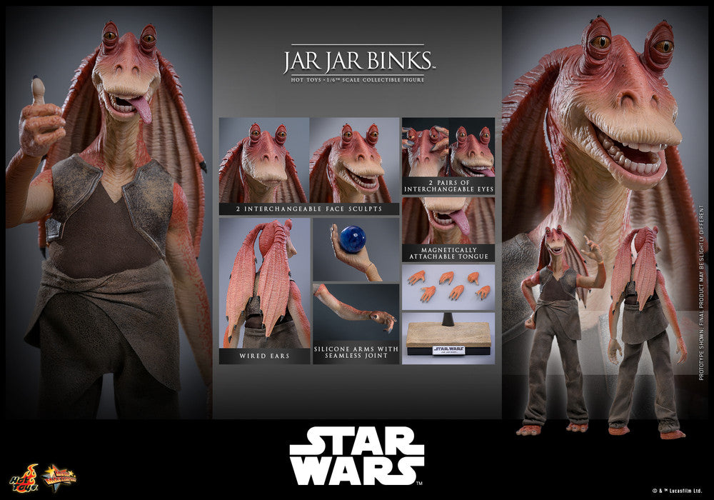 Preventa Figura Jar Jar Binks - Star Wars: The Phantom Menace marca Hot Toys MMS807 escala 1/6